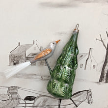 Indlæs billede til gallerivisning Fugl på Juletræ Glasornament
