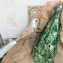Indlæs billede til gallerivisning Fugl på Juletræ Glasornament
