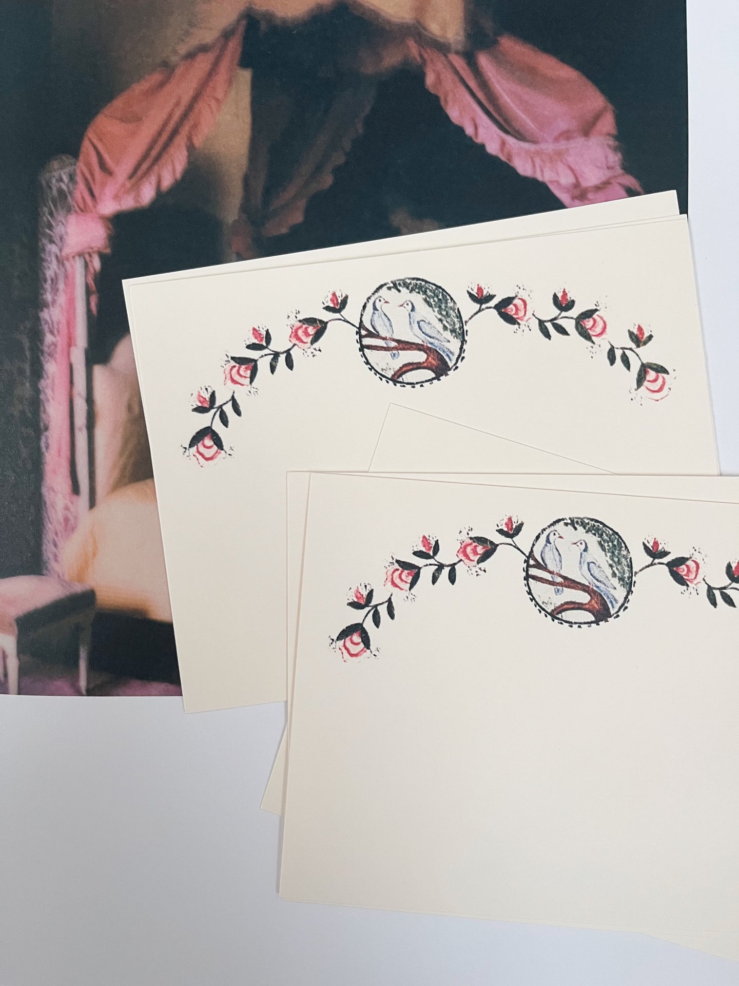 Birds & Roses (pakke med 8 kort)